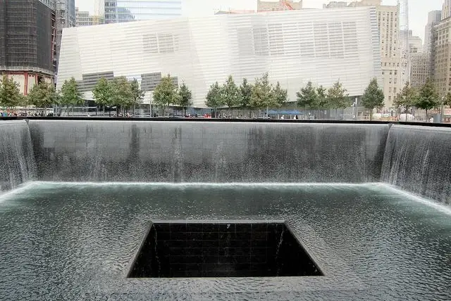 The South Waterfalls and Museum at the 9/11 Memorial